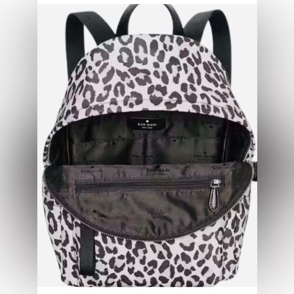 New Kate Spade Lilac Purple Animal Print Medium Backpack - Picture 4 of 10